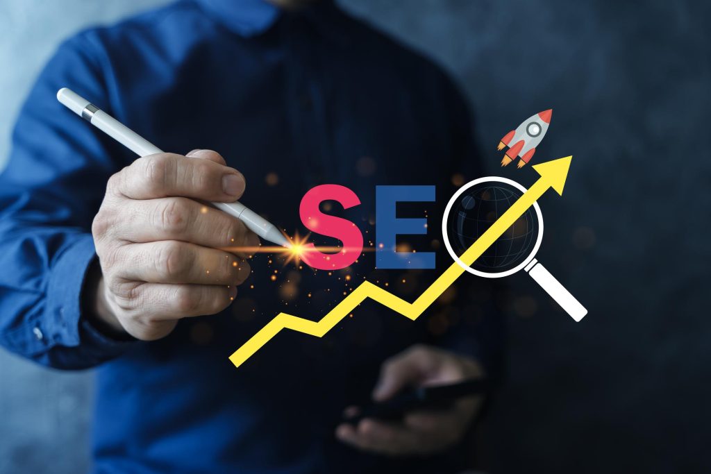 Why Your Website Isn’t Ranking on Google and How to Fix It illustrated with a before and after SEO improvement showing increased traffic and rankings.